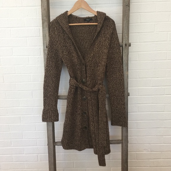Express Sweaters - Express Knit Hoodie Sweater Coat